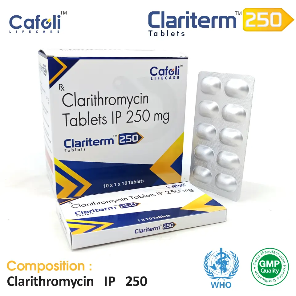 Clarithromycin 250mg Tablet | Macrolide Antibiotic | Best price for PCD Pharma Franchise in Jaipur